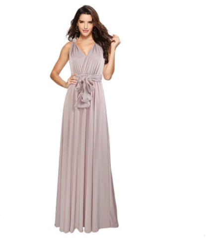Amelia | Halter Crossover Backless Flow Dress | Milk Silk Bandage Gown