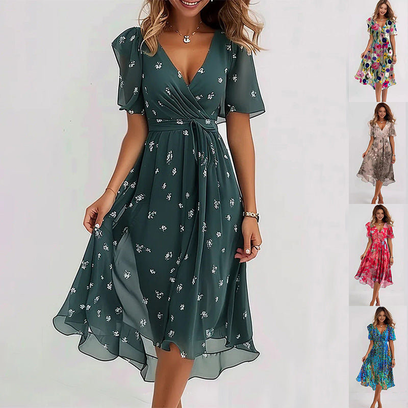 Jessa | Floral Chiffon Summer Dress for Women