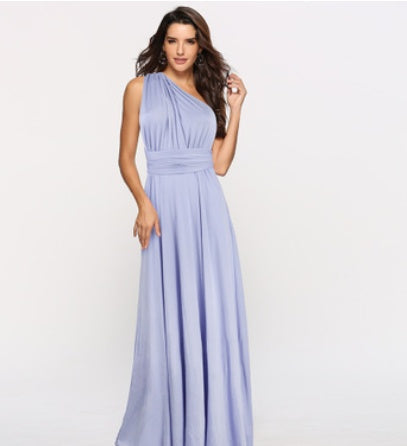 Amelia | Halter Crossover Backless Flow Dress | Milk Silk Bandage Gown