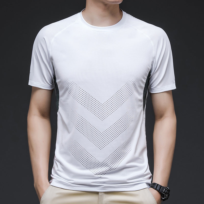 Men’s Quick Dry Running T-Shirt – Ice Silk Gym Tee for Summer Sports