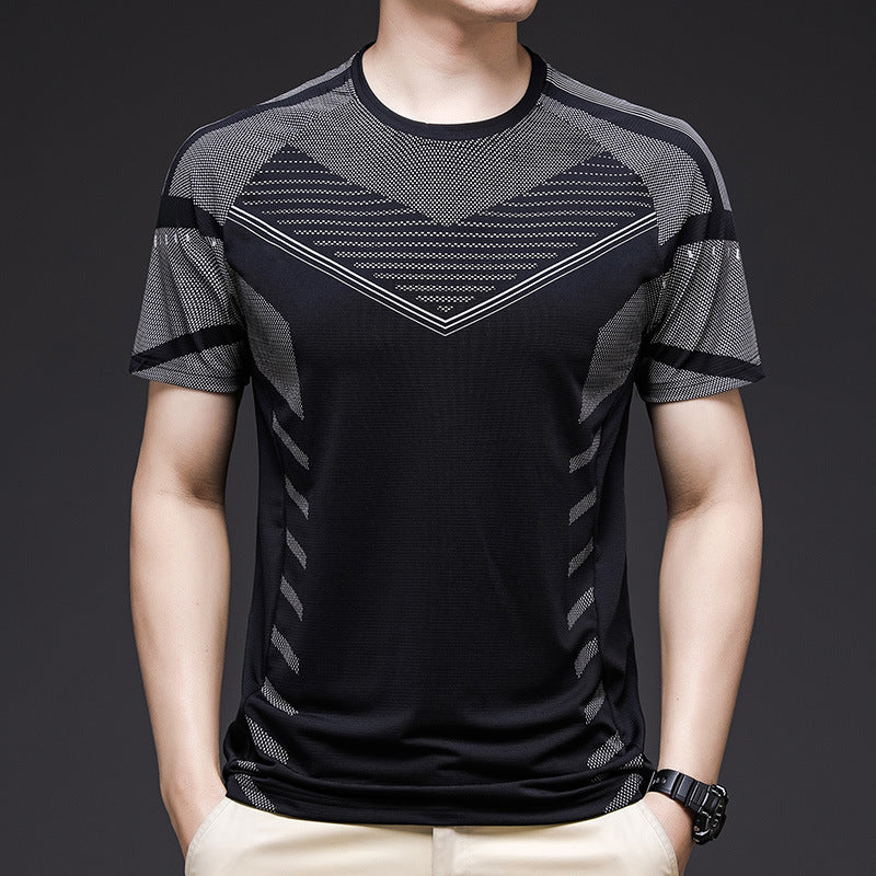Men’s Quick Dry Running T-Shirt – Ice Silk Gym Tee for Summer Sports