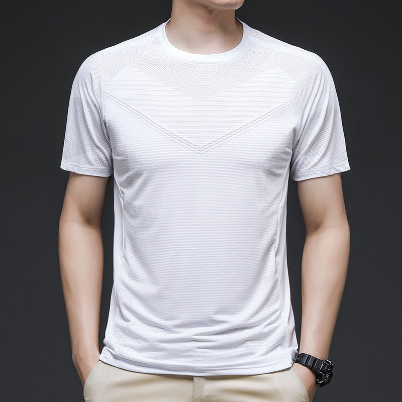 Men’s Quick Dry Running T-Shirt – Ice Silk Gym Tee for Summer Sports