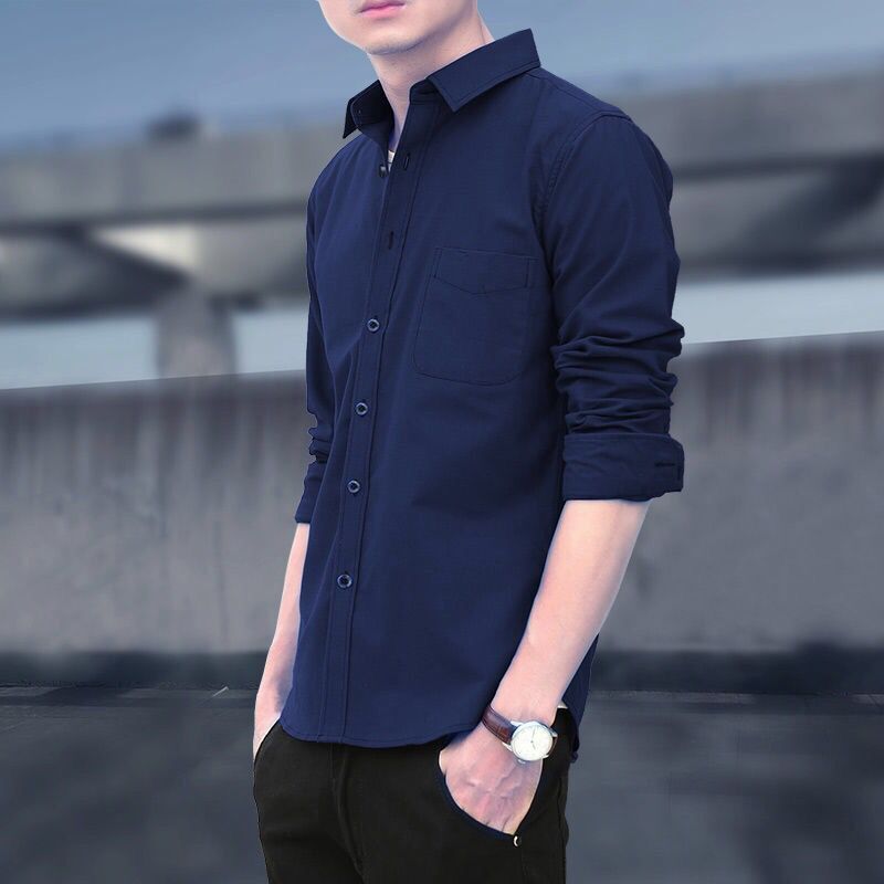 Noah | Slim Fit Long Sleeve Linen Shirt