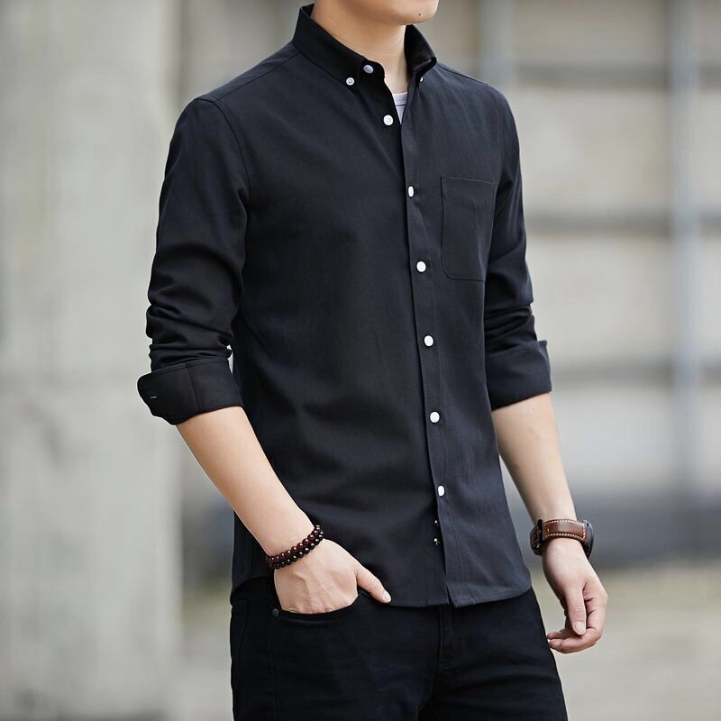Noah | Slim Fit Long Sleeve Linen Shirt