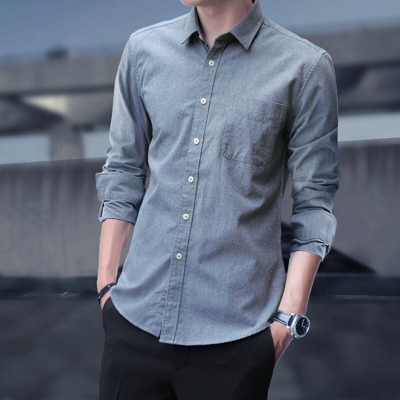 Noah | Slim Fit Long Sleeve Linen Shirt