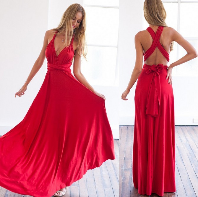 Amelia | Halter Crossover Backless Flow Dress | Milk Silk Bandage Gown