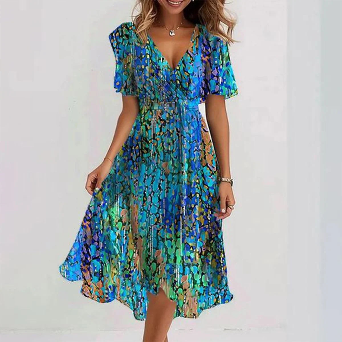Jessa | Floral Chiffon Summer Dress for Women