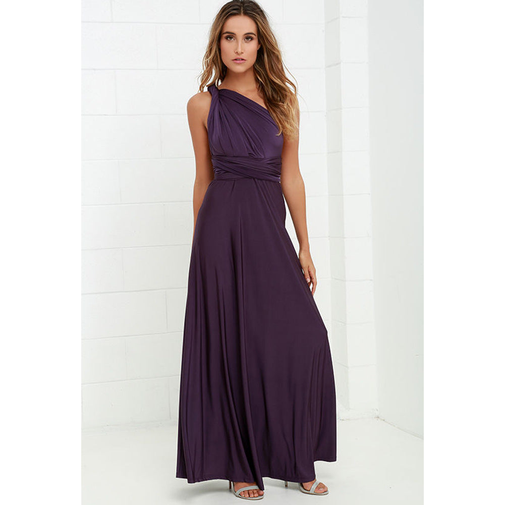 Amelia | Halter Crossover Backless Flow Dress | Milk Silk Bandage Gown