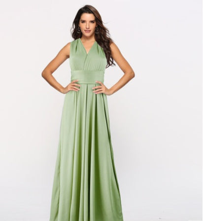 Amelia | Halter Crossover Backless Flow Dress | Milk Silk Bandage Gown