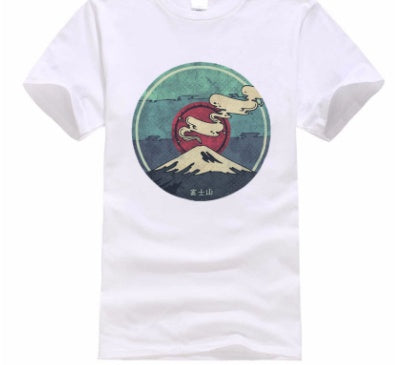 Men’s Graphic T-Shirt – Japanese Art Print Cotton Tee