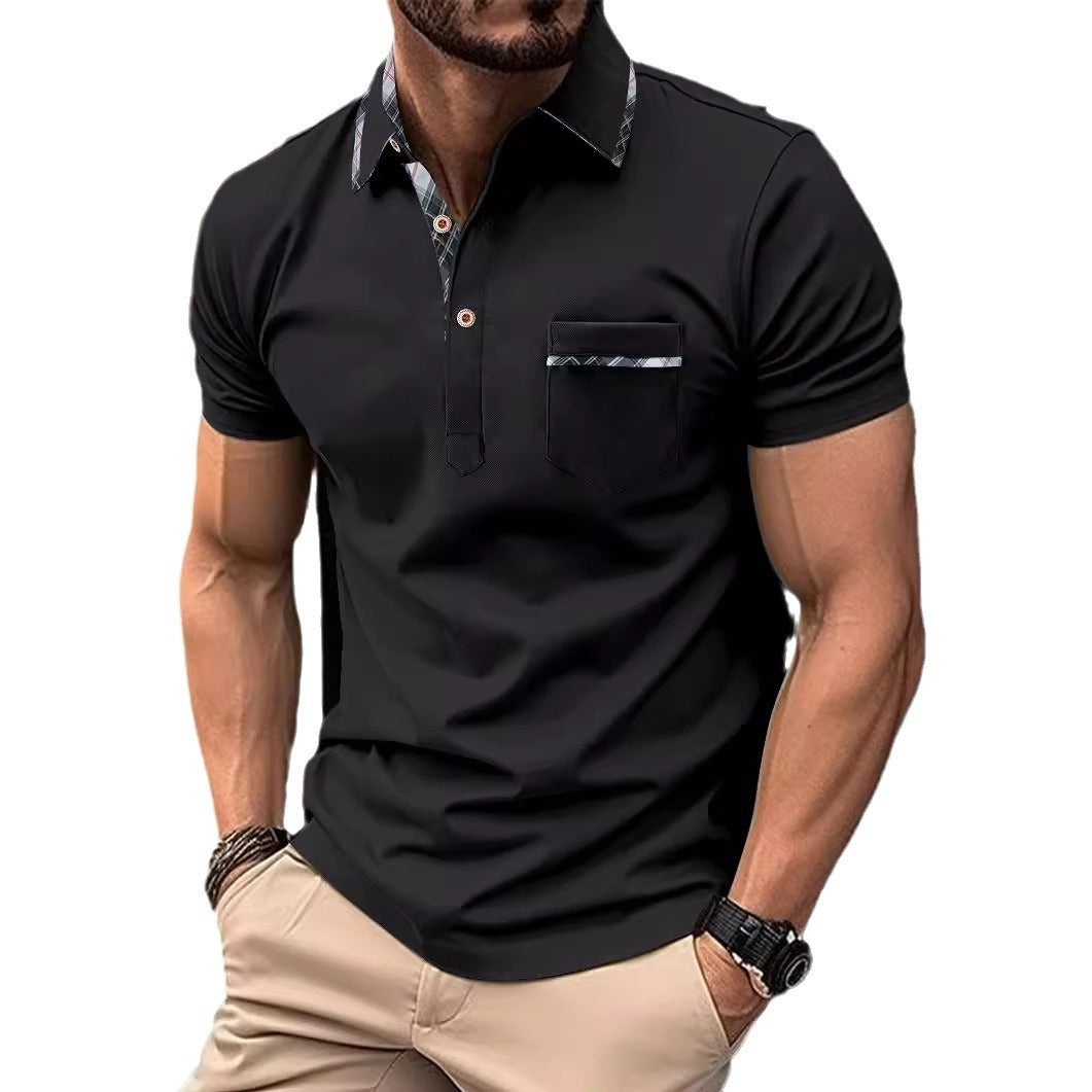 Men's Casual Short Sleeve Polo Shirt | Summer Bird Eye Comfortable Tee