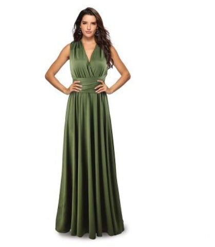 Amelia | Halter Crossover Backless Flow Dress | Milk Silk Bandage Gown