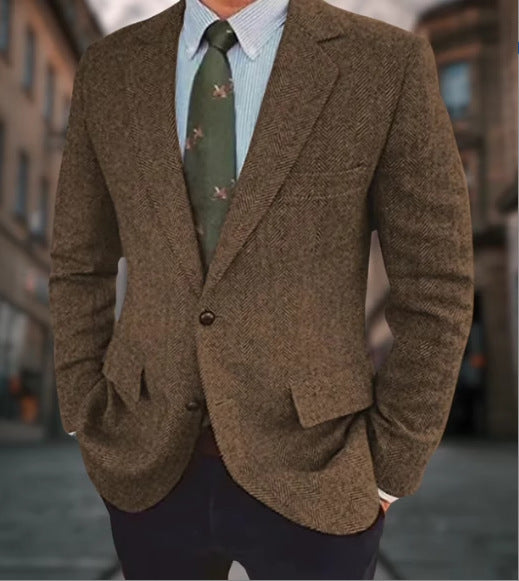 Edward | Retro Herringbone Business Casual Blazer