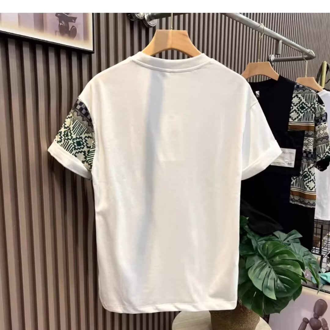Men’s Slim Fit Patchwork T-Shirt | Summer Camouflage Style Tee
