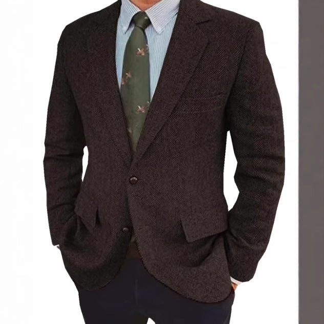 Edward | Retro Herringbone Business Casual Blazer