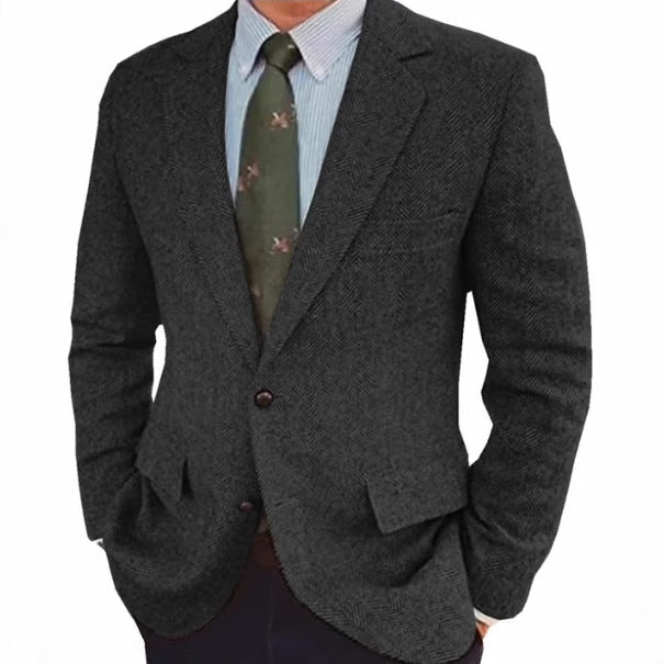Edward | Retro Herringbone Business Casual Blazer