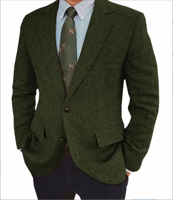 Edward | Retro Herringbone Business Casual Blazer