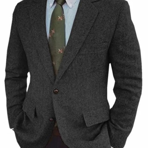 Edward | Retro Herringbone Business Casual Blazer