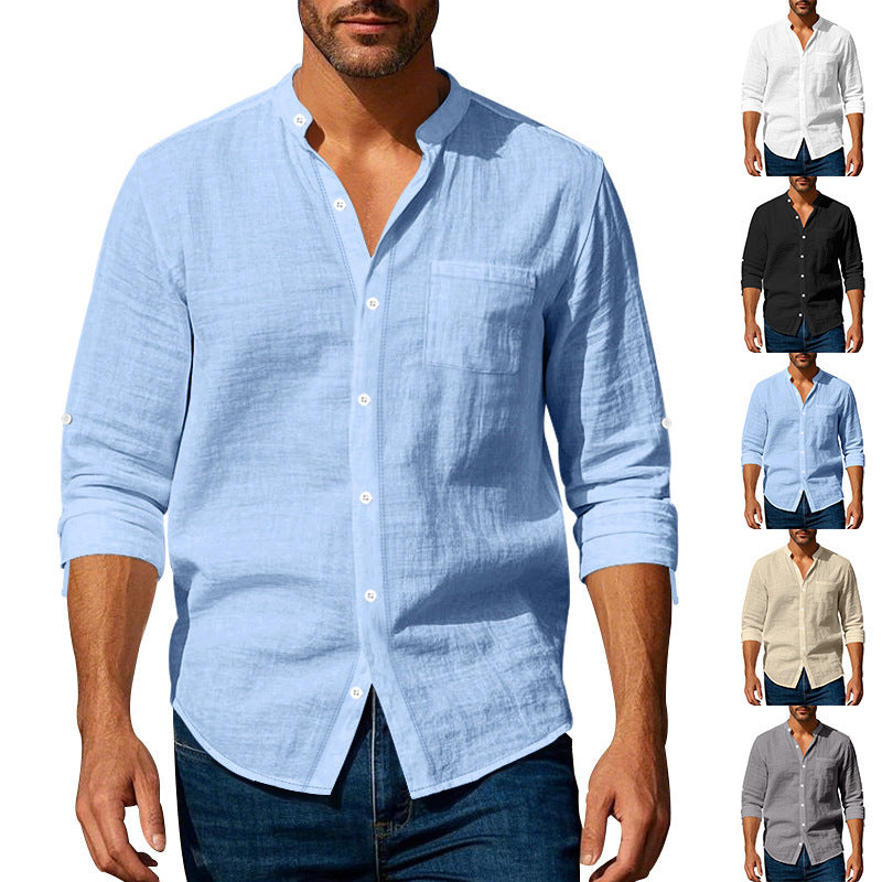 Ethan | Long Sleeve Linen Casual Shirt