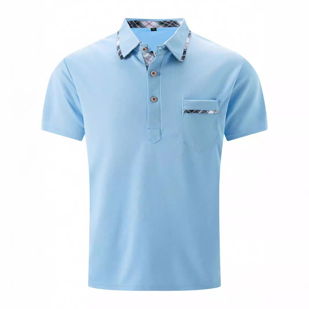 Men's Casual Short Sleeve Polo Shirt | Summer Bird Eye Comfortable Tee