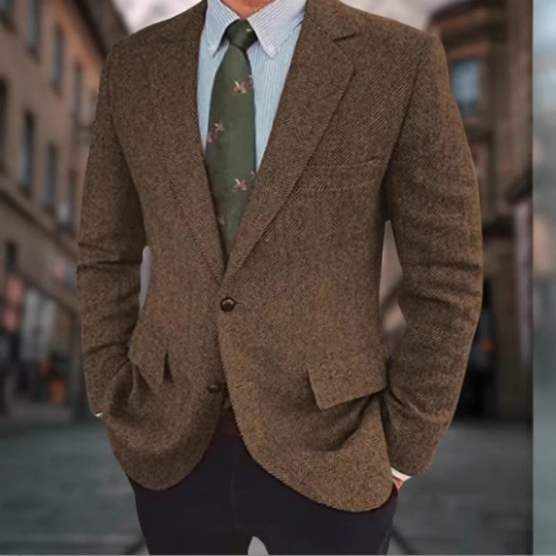 Edward | Retro Herringbone Business Casual Blazer