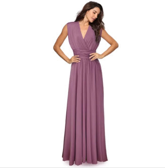Amelia | Halter Crossover Backless Flow Dress | Milk Silk Bandage Gown