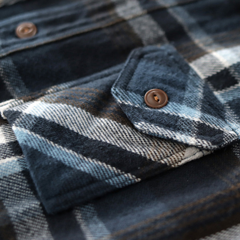 Logan | Thick Brushed Plaid Shirt Jacket