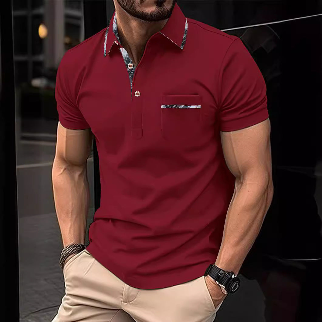 Men's Casual Short Sleeve Polo Shirt | Summer Bird Eye Comfortable Tee