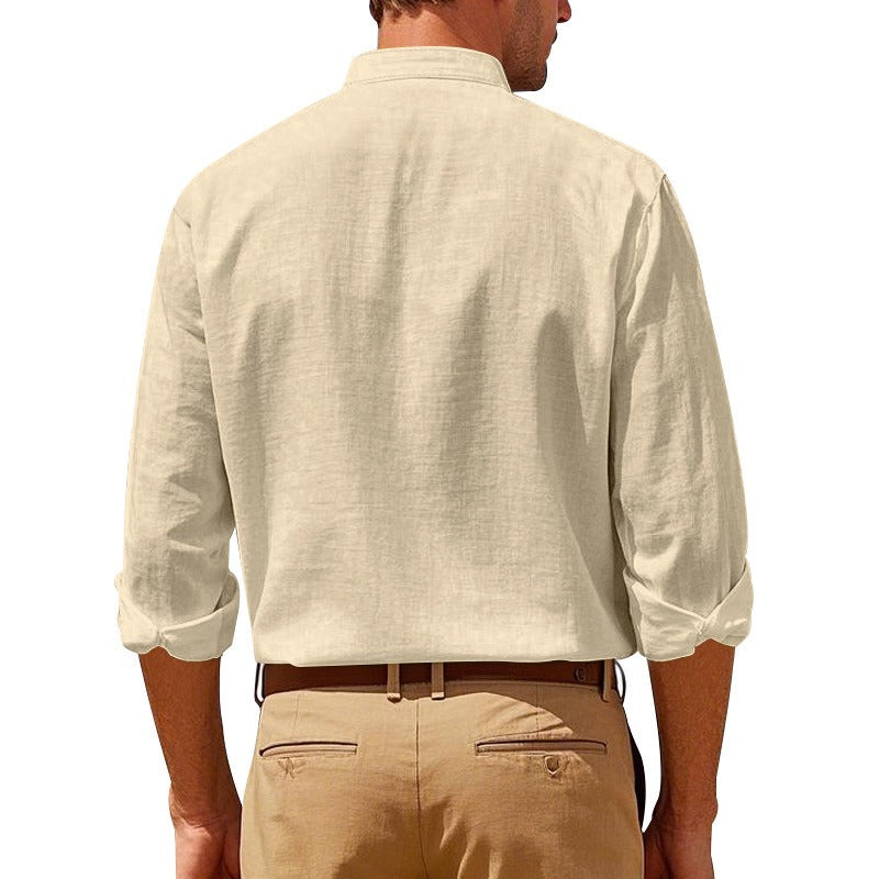 Ethan | Long Sleeve Linen Casual Shirt