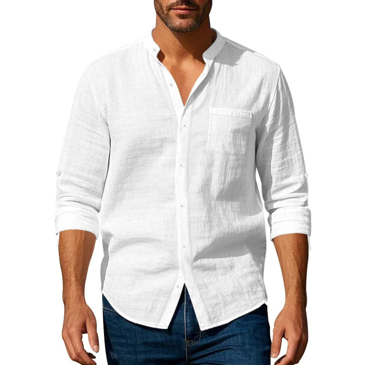 Ethan | Long Sleeve Linen Casual Shirt