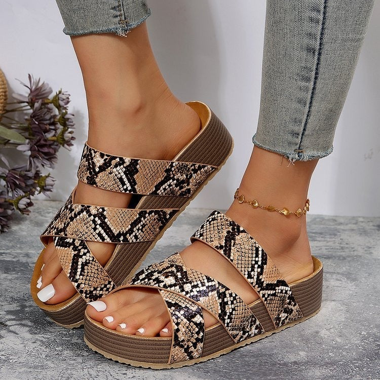 Ayla | Woven Cross-Strap Platform Sandals