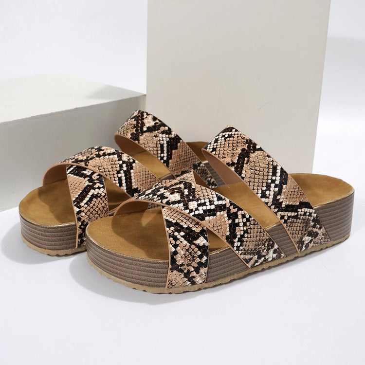 Ayla | Woven Cross-Strap Platform Sandals