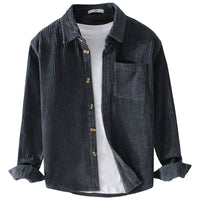 Luca | Men's Retro Corduroy Long-Sleeve Shirt