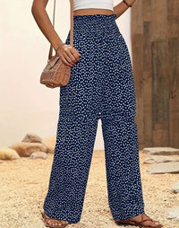 Polka Dot High Waist Straight-Leg Women's Trousers – Comfy Fit