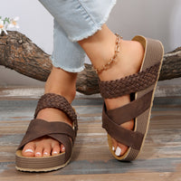 Ayla | Woven Cross-Strap Platform Sandals