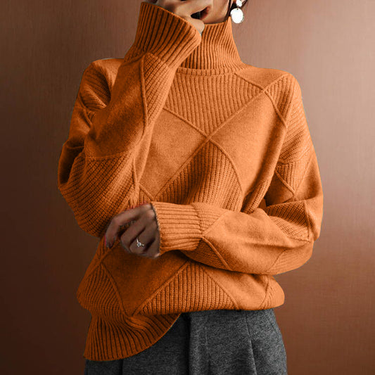 Lucia™ | Rollkragenpullover aus gestricktem, lockerem Pullover