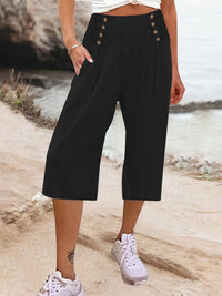 Hillevi Cotton & Linen Cropped Summer Pants