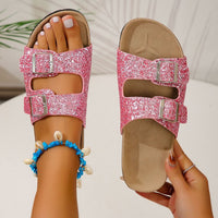 SparkleStep Double Buckle Sandals