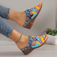 FloralGlide Casual Wedge Sandals