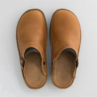 ComfortStride | Men's Arch Support Leather Clog Slippers