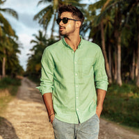 Philip | Long-Sleeved Cotton Linen Shirt