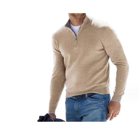 Liam | Men’s Zip Neck Wool Blend Sweater