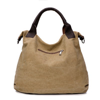 UrbanChic Vintage Canvas Crossbody Bag – Minimalist Retro Shoulder Tote