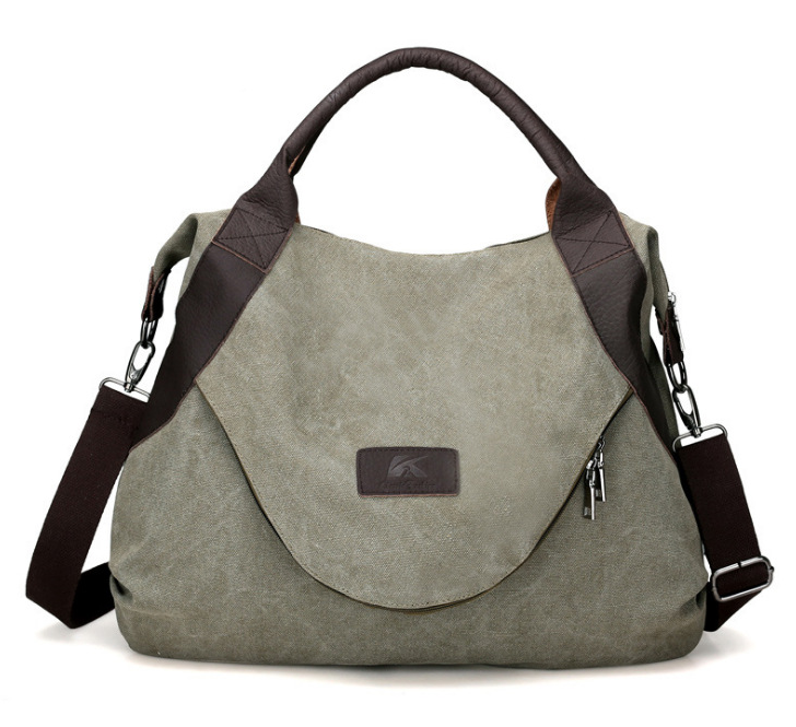 UrbanChic Vintage Canvas Crossbody Bag – Minimalist Retro Shoulder Tote