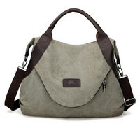 UrbanChic Vintage Canvas Crossbody Bag – Minimalist Retro Shoulder Tote