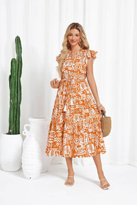 Victoria | Floral V-Neck Long Dress for Women