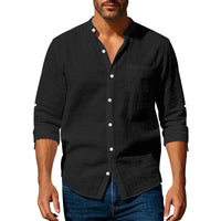 Ethan | Long Sleeve Linen Casual Shirt