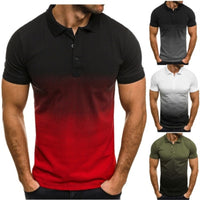 Men’s Gradient Slim Fit Short Sleeve Polo T-Shirt