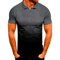Men’s Gradient Slim Fit Short Sleeve Polo T-Shirt