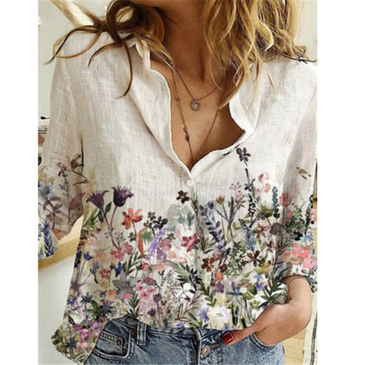 Carey | Loose Printed Long-sleeved Shirt